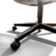 Charles Pollock Knoll office chair in black leather without armrests.
