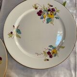 Set of 2 polychrome Sarreguemines dessert plates