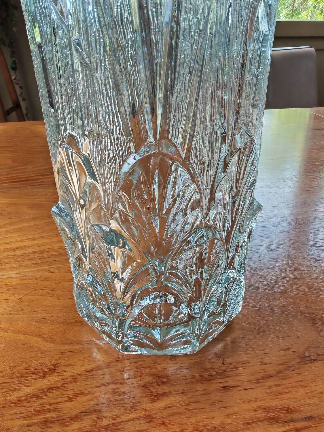Vintage moulded glass vase