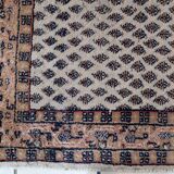 Tapis vintage indien Seraband fait main en laine – 89 x 160 cm – 1970s