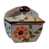 Ceramic wall pot flowers 1970