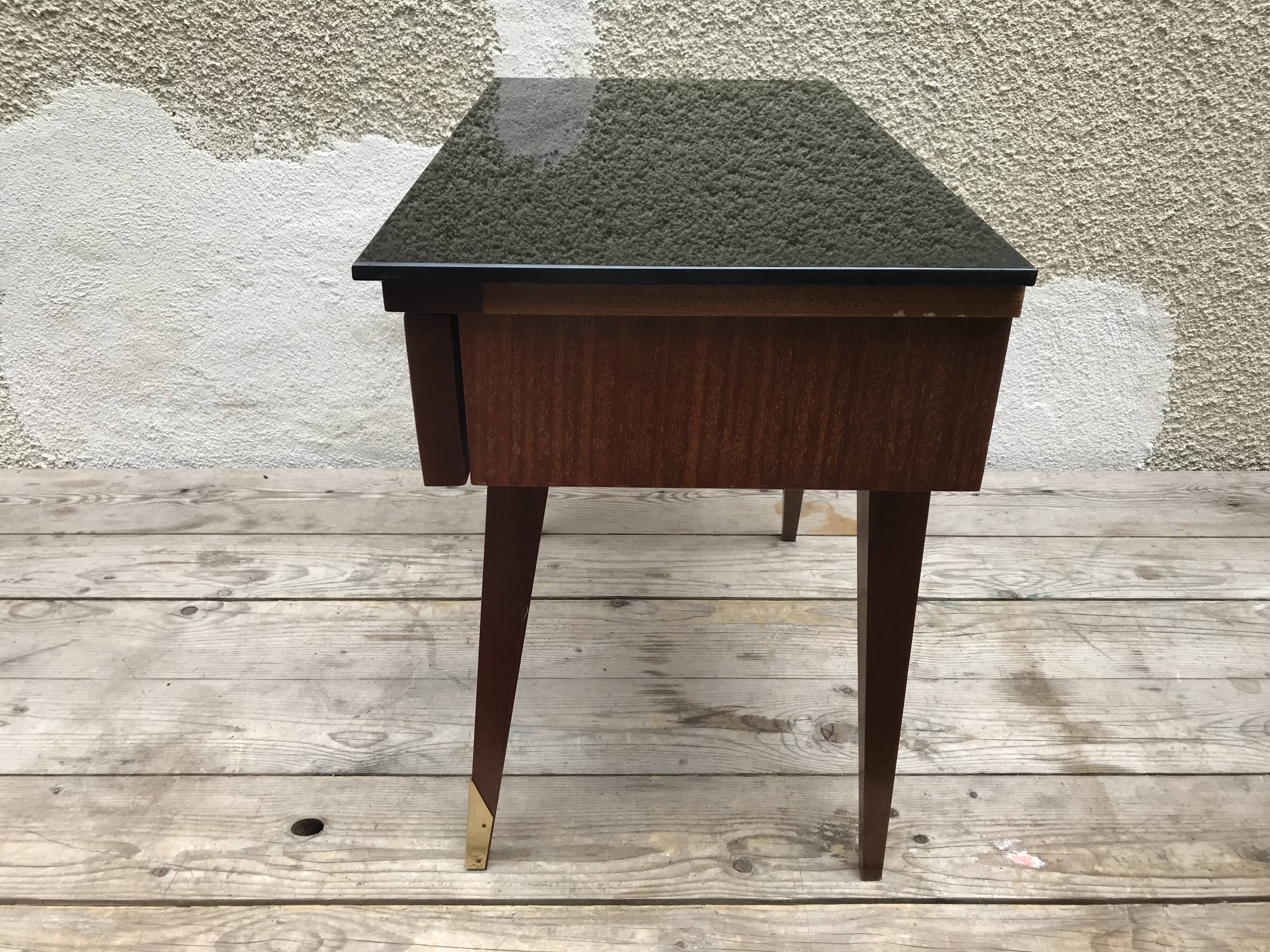 Tables de chevet scandinaves pieds compas années 70