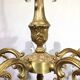 5-light chandelier in bronze and pendants