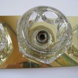 Applique en laiton et en verre de Peill et Putzler années 1970