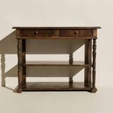 Antique solid wood console – early 20th century