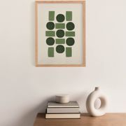 Abstract geometric painting - 30x40cm - acrylic on paper signed Eawy