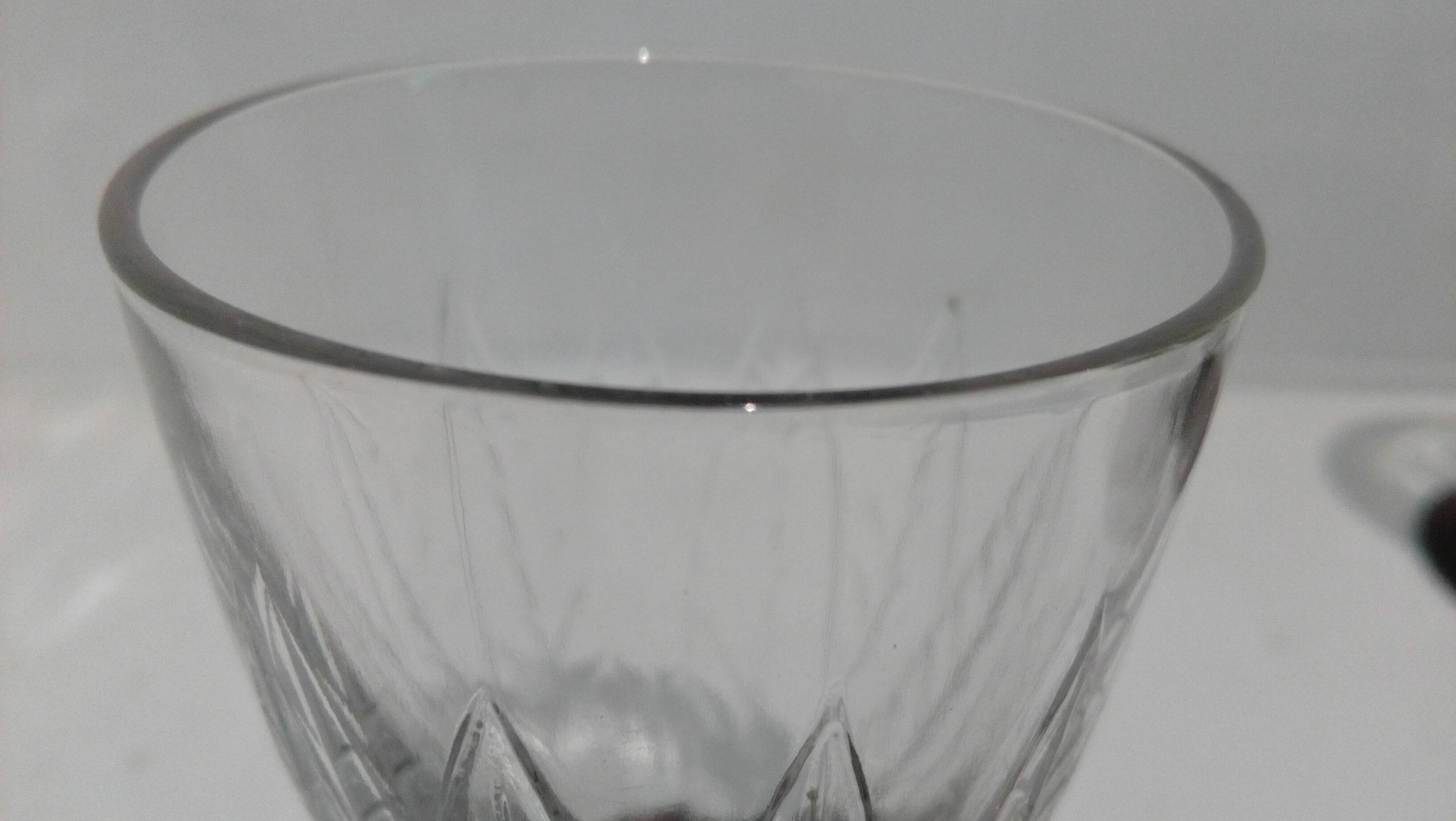 Verres à porto vin cuit apéritif décor de feuille & socle violine