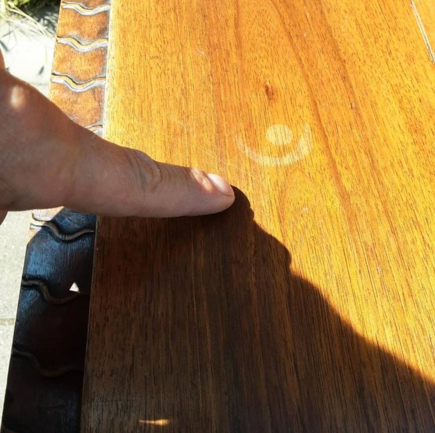Unique antique Italian wooden hall table / narrow dining table