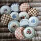 12 mismatched vintage dessert plates