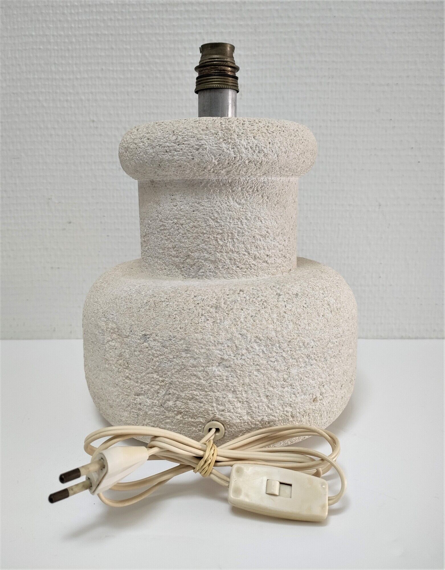 Sculptural lamp foot in natural stone design 70s