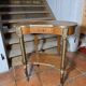 Kidney-shaped bedside table in Louis XV style with marquetry.