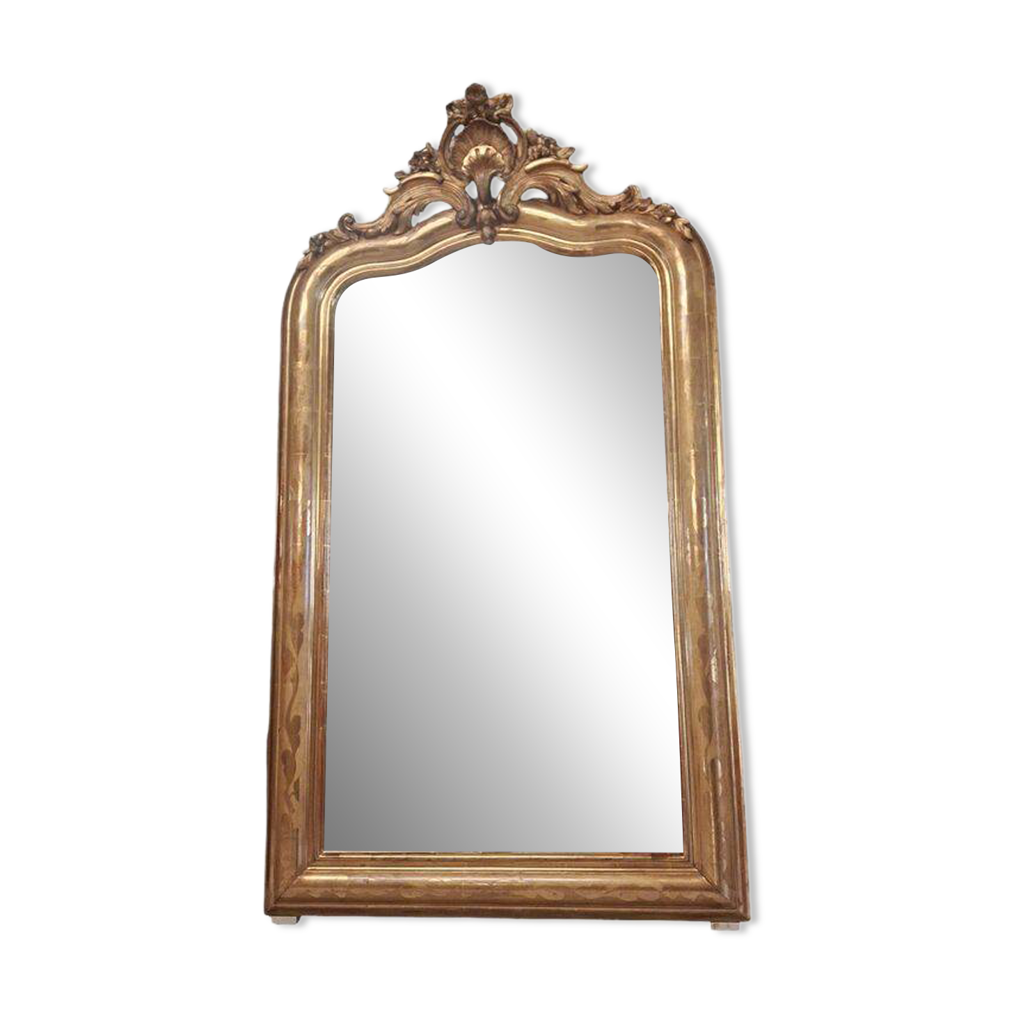 Louis Philippe mirror with pediment 141 x 80