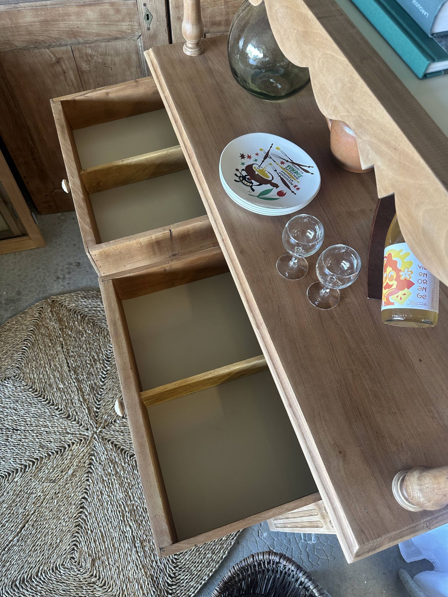Antique sideboard, double-bodied dresser