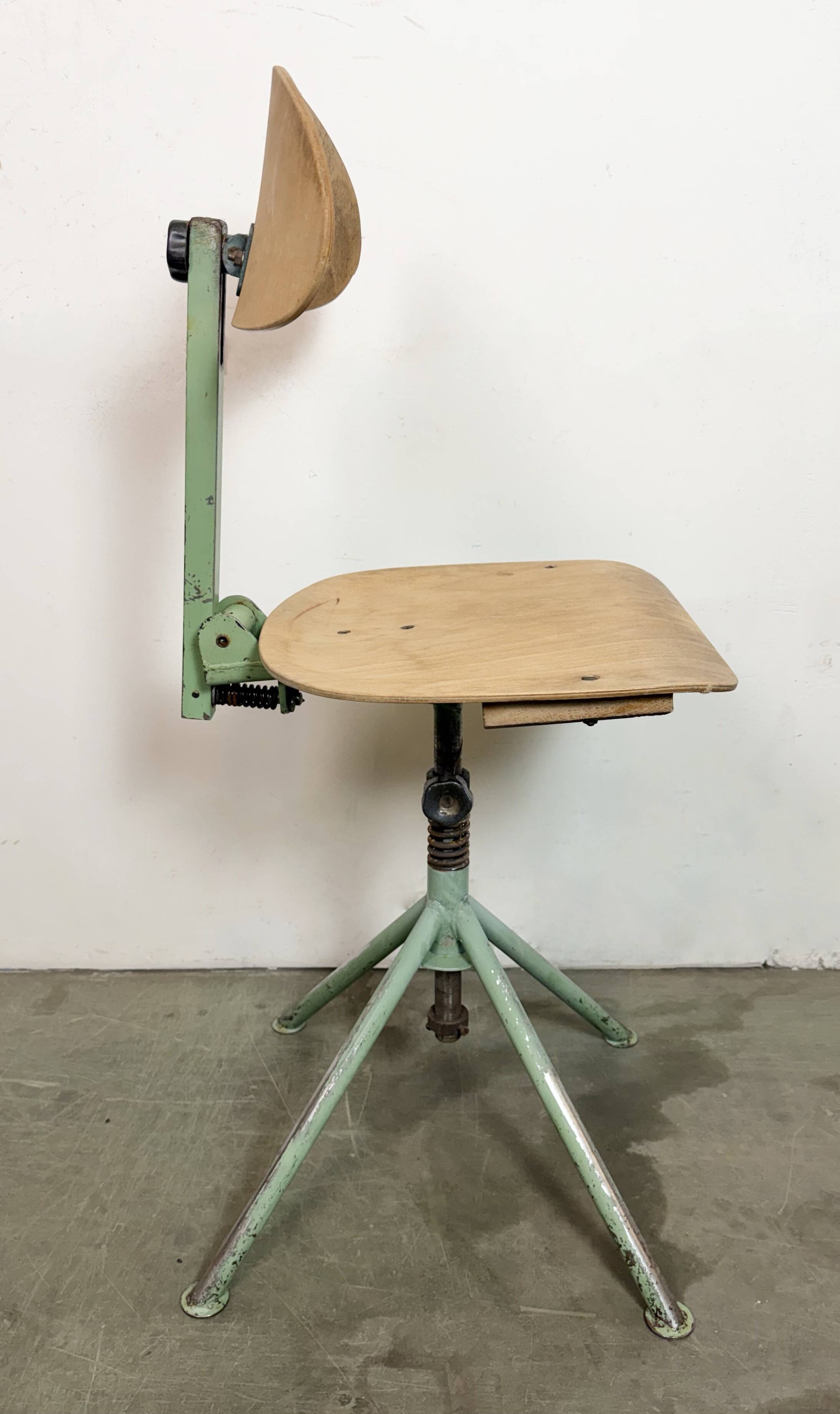 Green Industrial Workshop Chair, 1950s