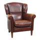 Sheepskin Leather Wingback Chair