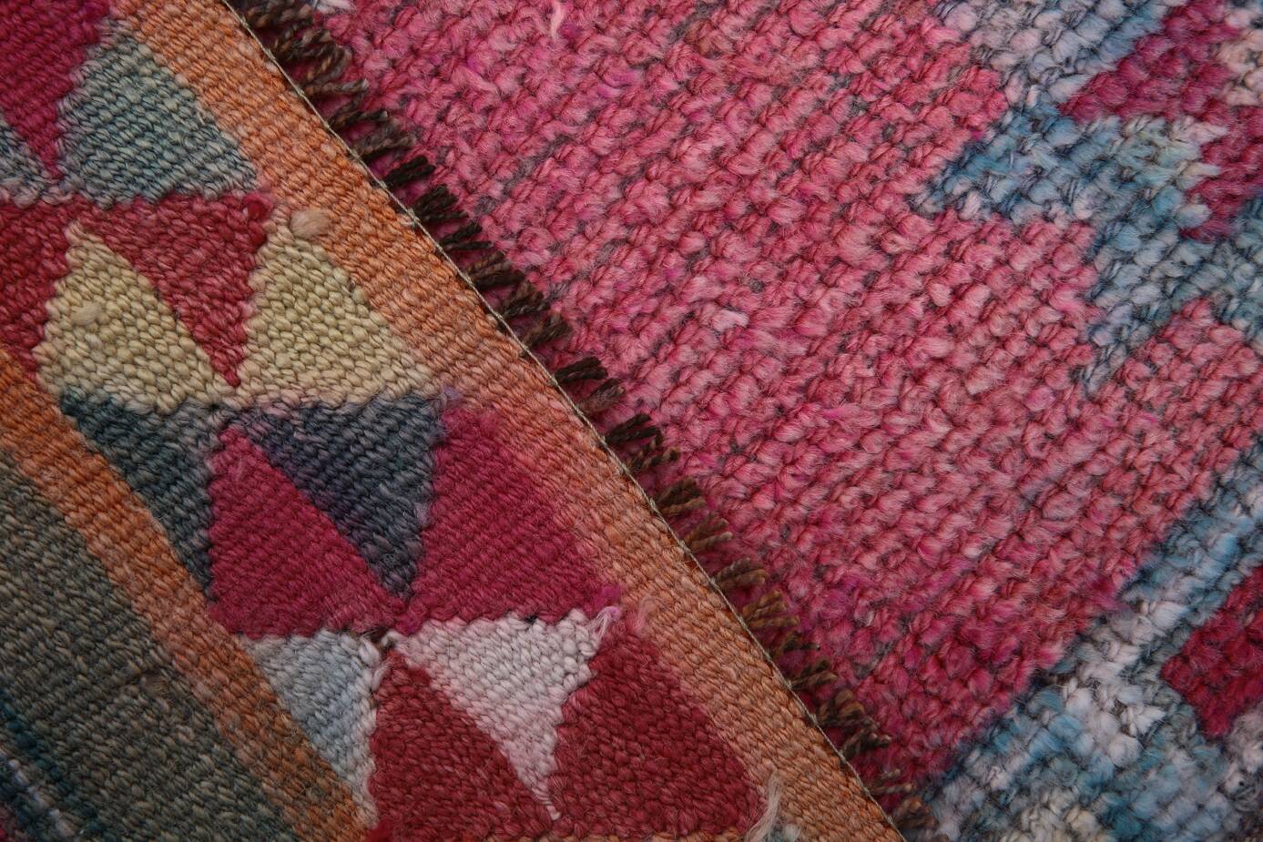 3x11 soft pink retro vintage runner rug, 89x334cm