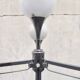 Lampadaire space age, chrome et verre opalin, 1970