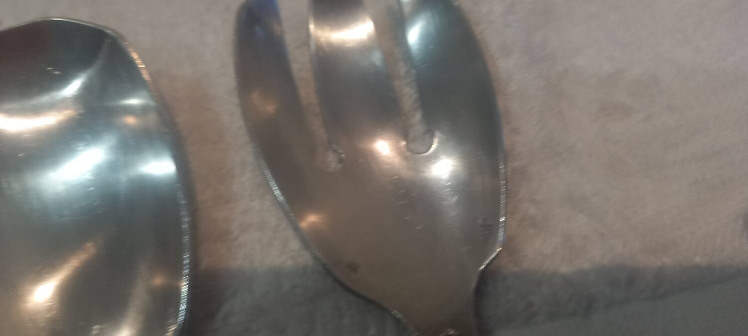 2-piece silver-plated salad set, Ercuis LXV 29, 25.7cm