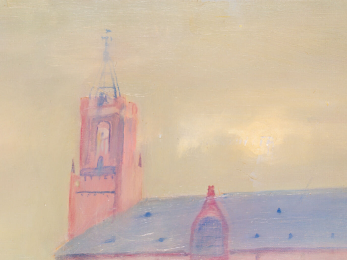 Port de Hambourg, huile sur toile, 53 x 73 cm