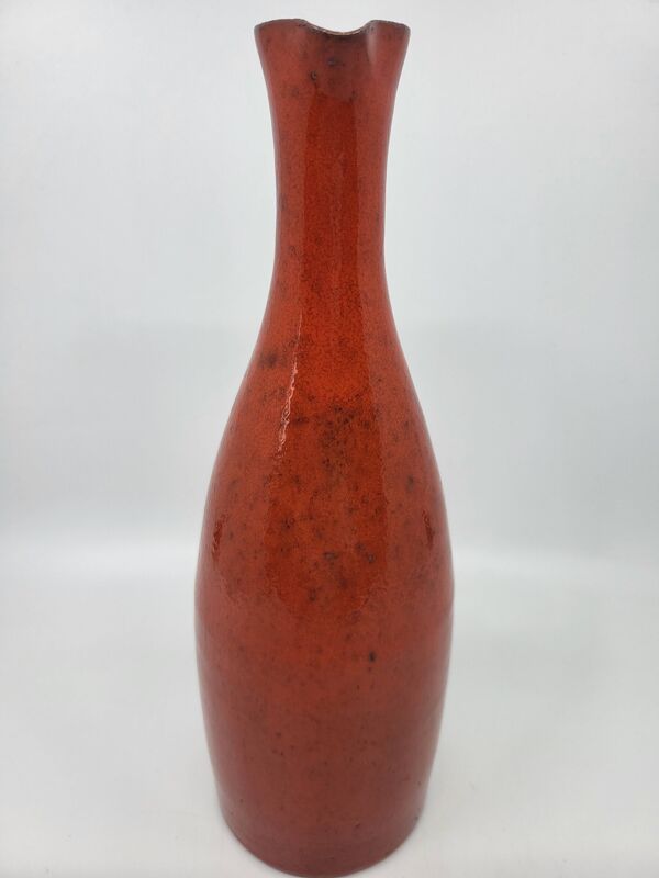 Vase Robert Picault en Grès émail Rouge Français Vallauris Côte-d'Azur 1950