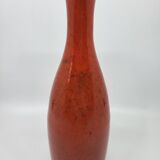 Robert Picault Vase in French Red Enamel Stoneware Vallauris Côte-d'Azur 1950