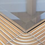 Table basse bois et verre