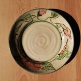 Glazed terracotta plate by Paul Jackson - English ceramist - 1980s/1990s