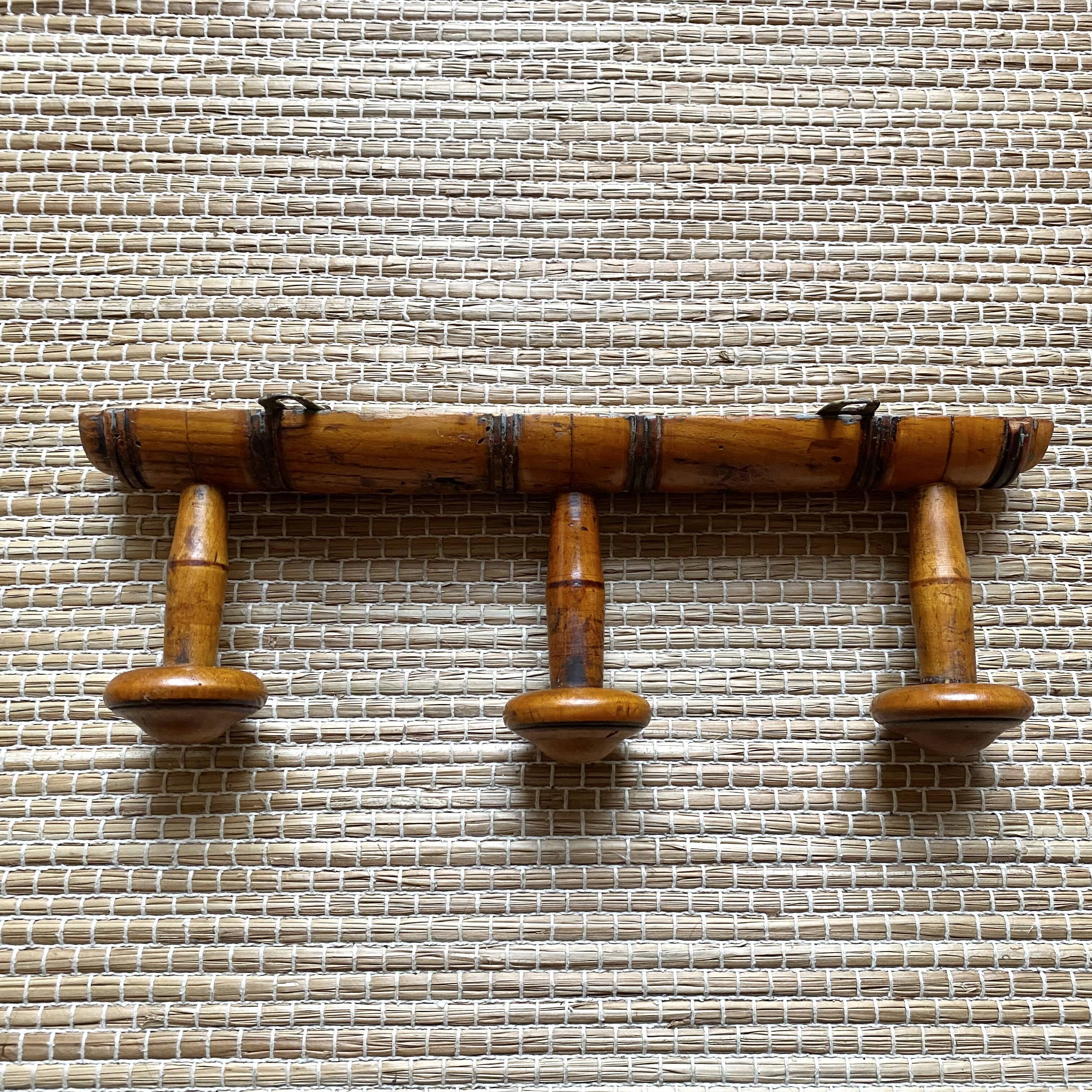 Antique wall coat rack