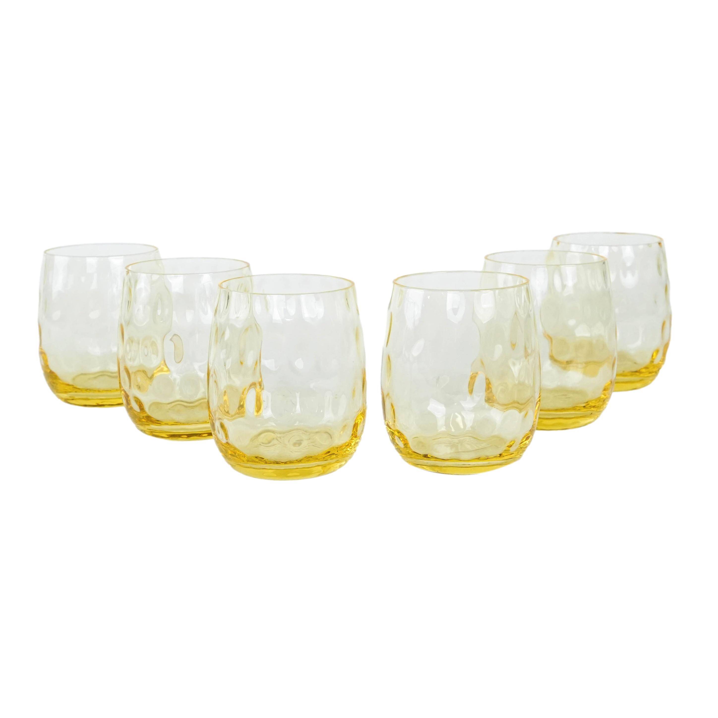 Set of six glasses, Italian design, 1970s, made in Italy