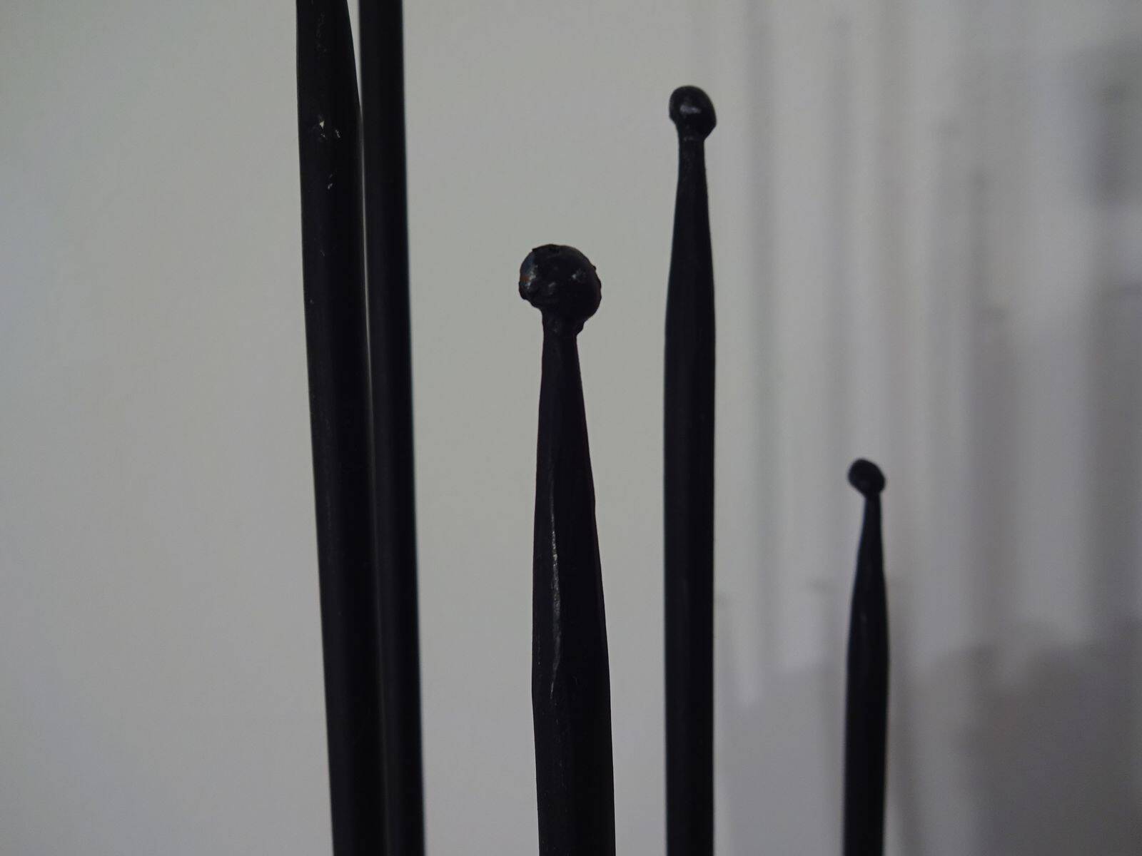 Brutalist German Iron Wall Candleholder, 1960s