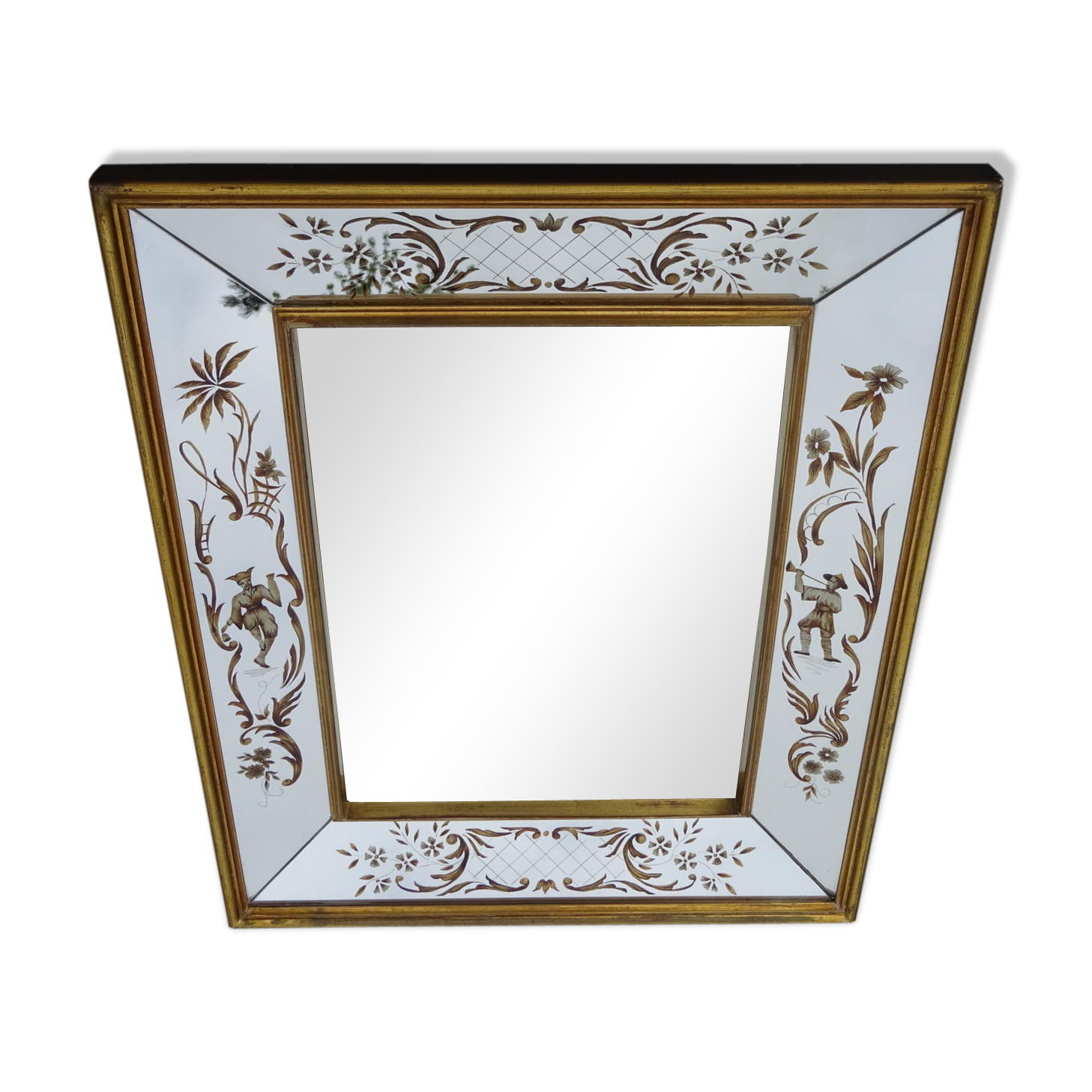 Venetian mirror with parecloses 54x45cm