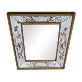 Miroir vénitien églomisé à parecloses 54x45cm