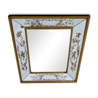 Venetian mirror with parecloses 54x45cm