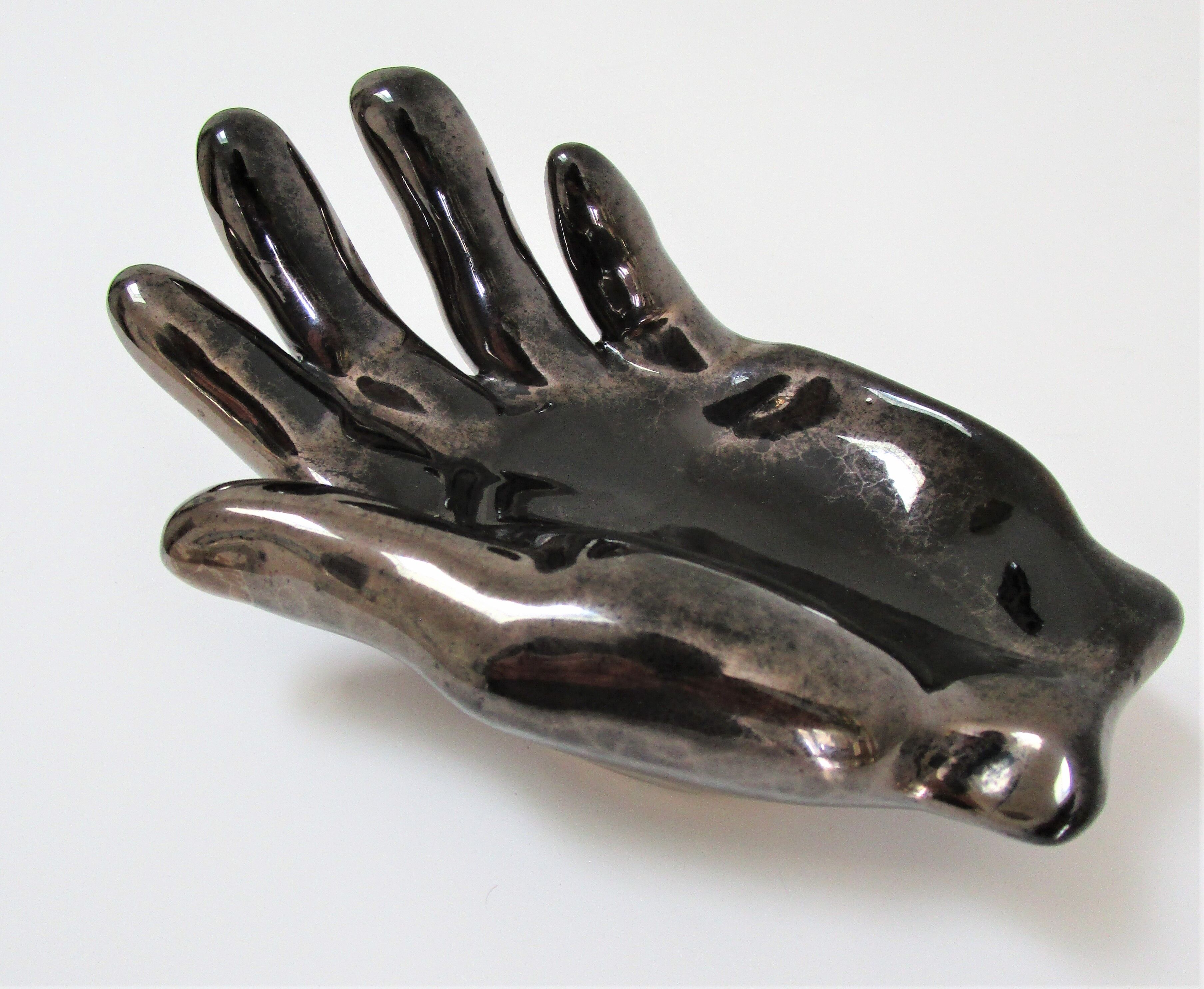 Empty pocket hand ceramic black design 60s