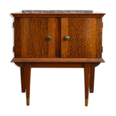 Bedside wood and marble 1960s