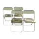 4 Plia smoked chairs by Giancarlo Piretti patent anonima castelli Italy