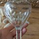 Vintage antique foot glass in chiseled crystal