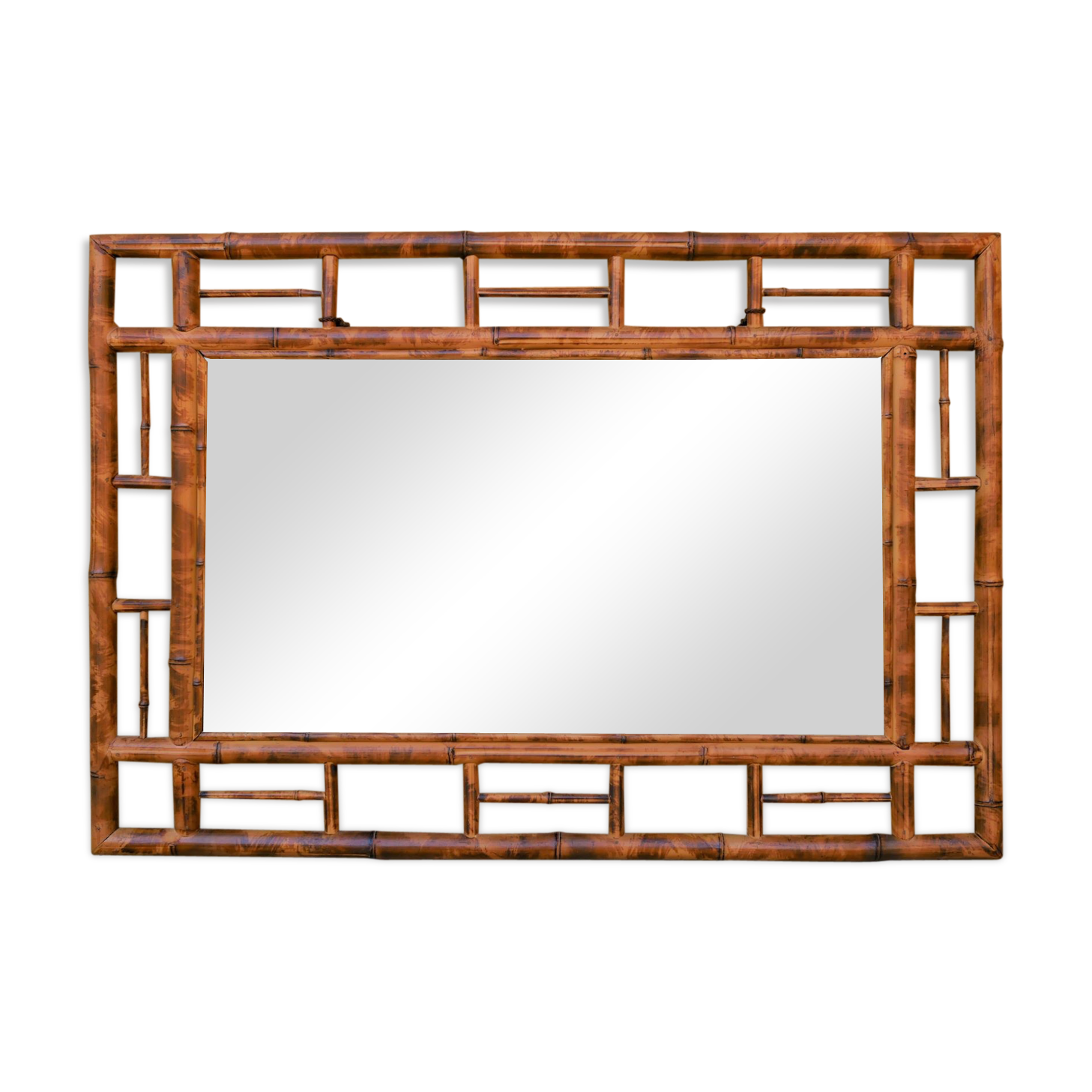 Vintage bamboo mirror