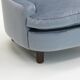 Set of 2 ice blue Mohair lounge chairs, 1950s Italy.