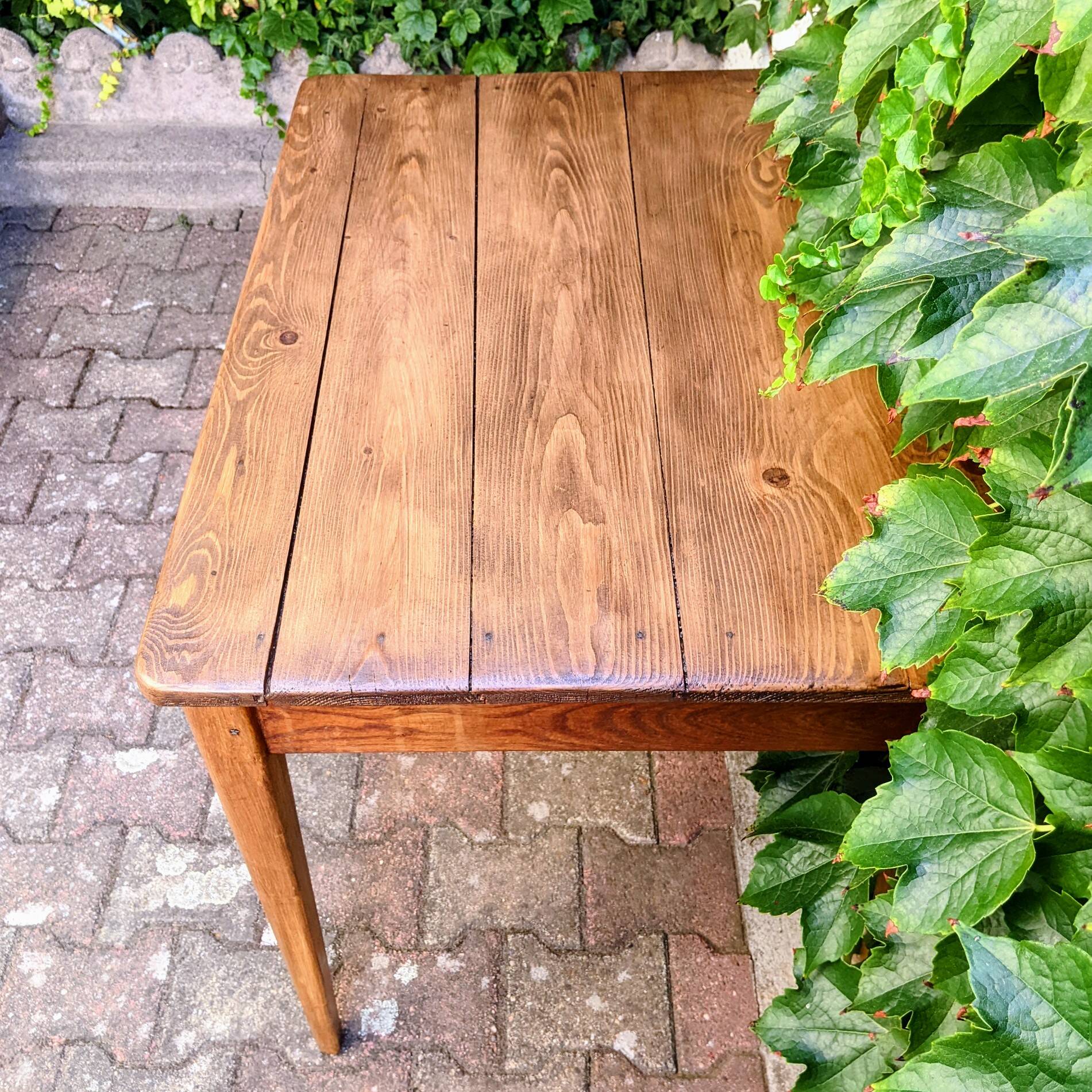 Raw wood desk from the 50s