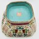 Pair of Chinese wedding bowls with blue floral pattern interior