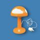 Vintage Skojig Ikea Mushroom Lamp – Cloud Orange – 90s