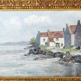 Peinture à l'huile - Côte Bretagne