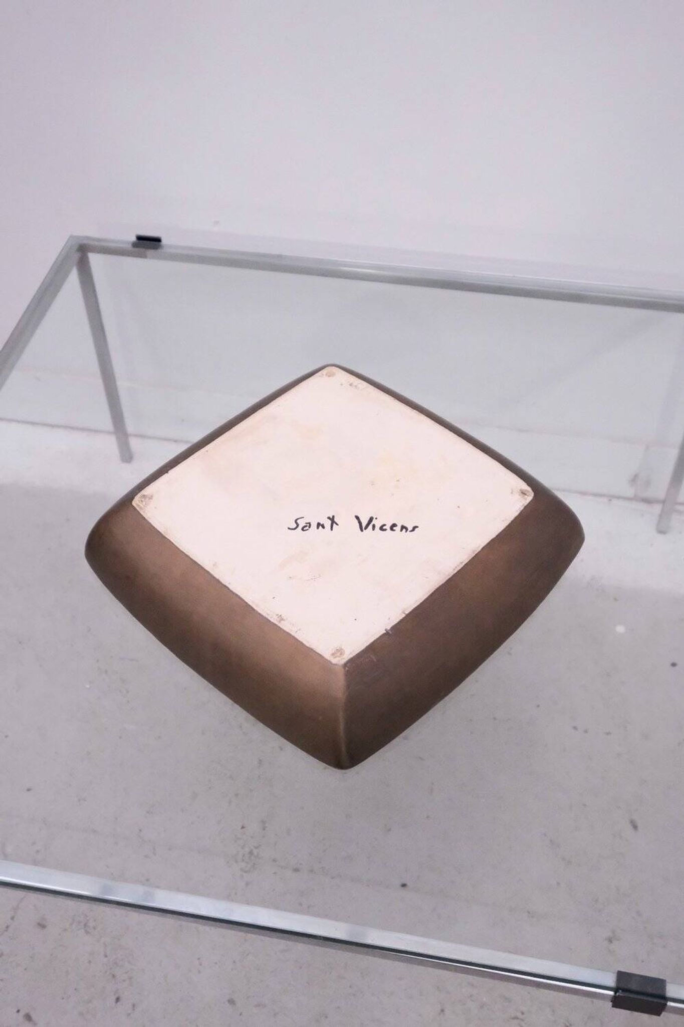 Plat en céramique de sant vicens, france 1970