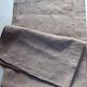 Nappe de campagne en chanvre teint gris foncé