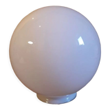 Globe 20cm en verre blanc ancien pour lampe suspension