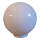 Globe 20cm en verre blanc ancien pour lampe suspension