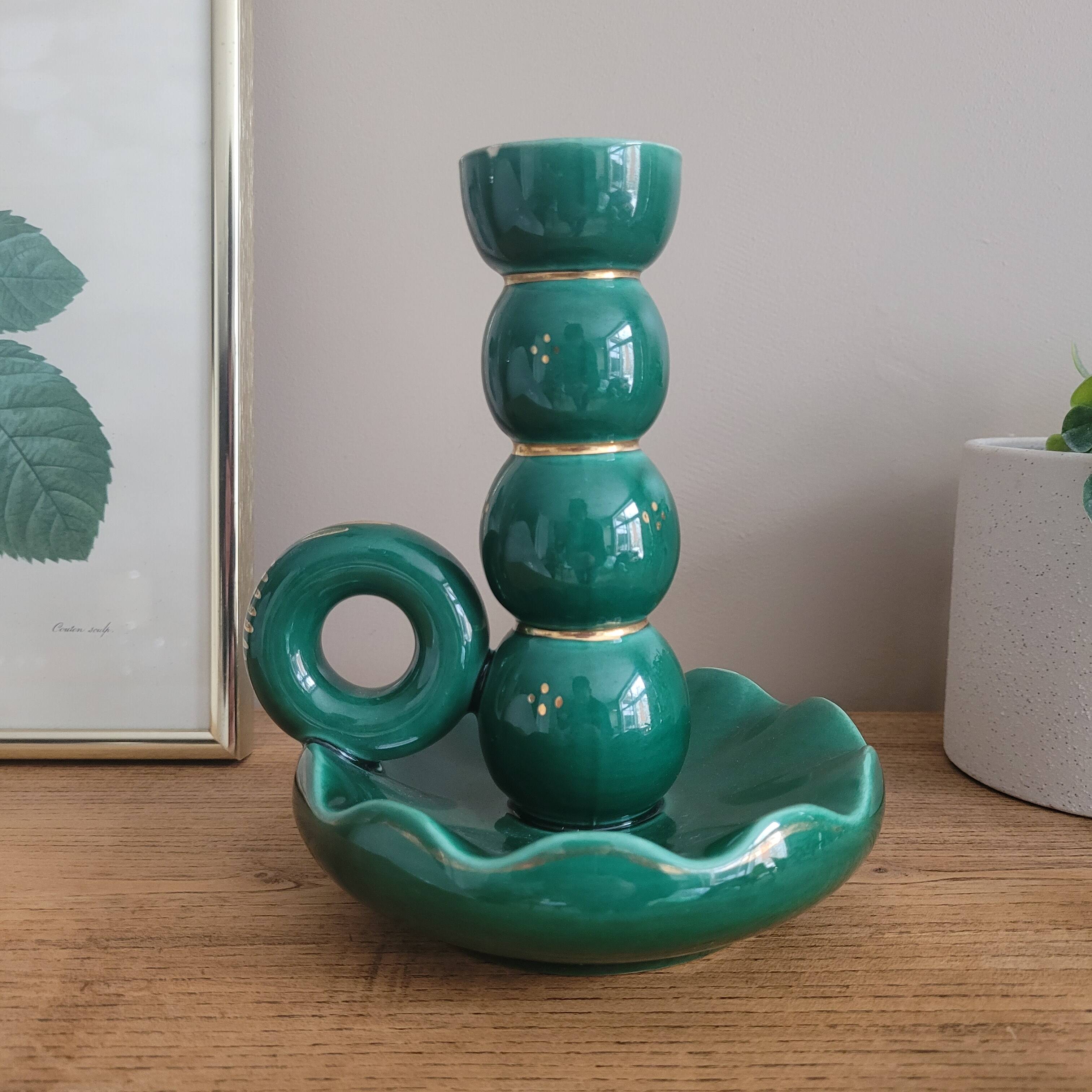La Redoute x Selency ceramic candle holder 06 green