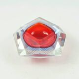 Diamond-Shaped Murano Glass Ashtray/Vide Poche by Flavio Poli for Seguso