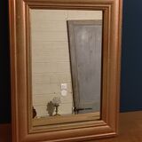 Mirror solid wood frame gilded copper reflection